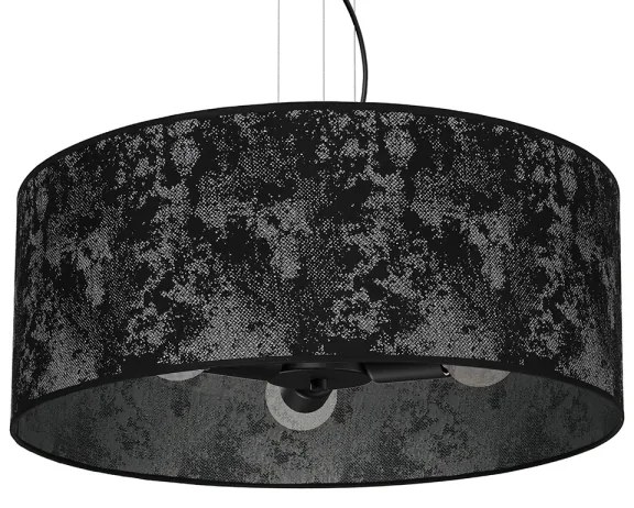 Csillár zsinóron SATINO 3xE27/60W/230V fekete/szürke