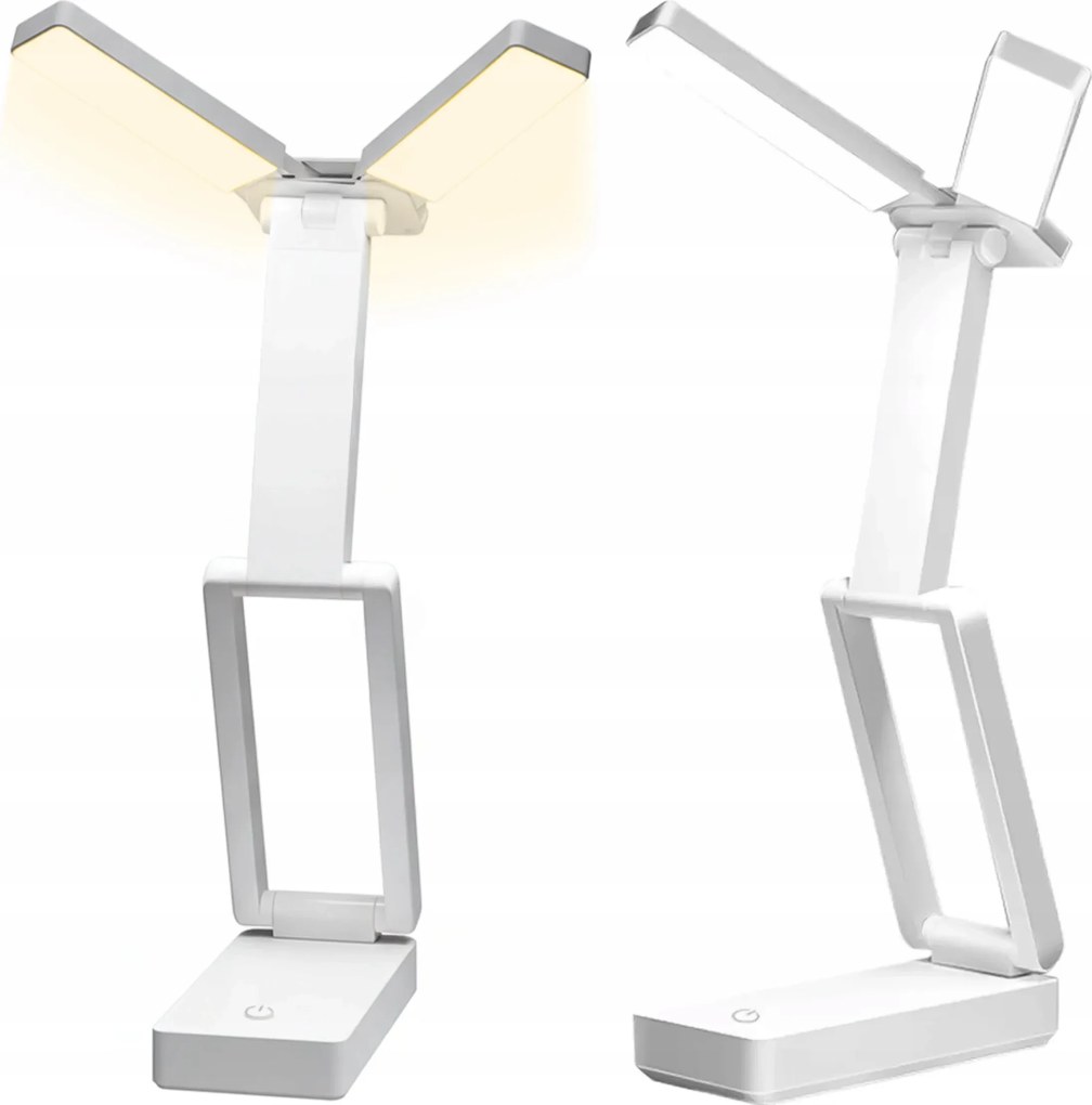 Asztali Led Lámpa Vezeték Nélküli Újratölthető Iskolai Íróasztal Fehér Usb