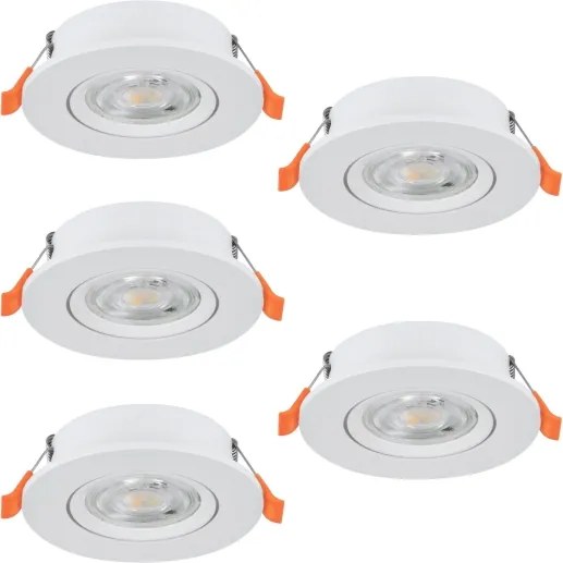 Eglo 902263 - 5 darabos LED beépíthető mennyezeti spotlámpa BARRANCO LED/4,8W/230V fehér