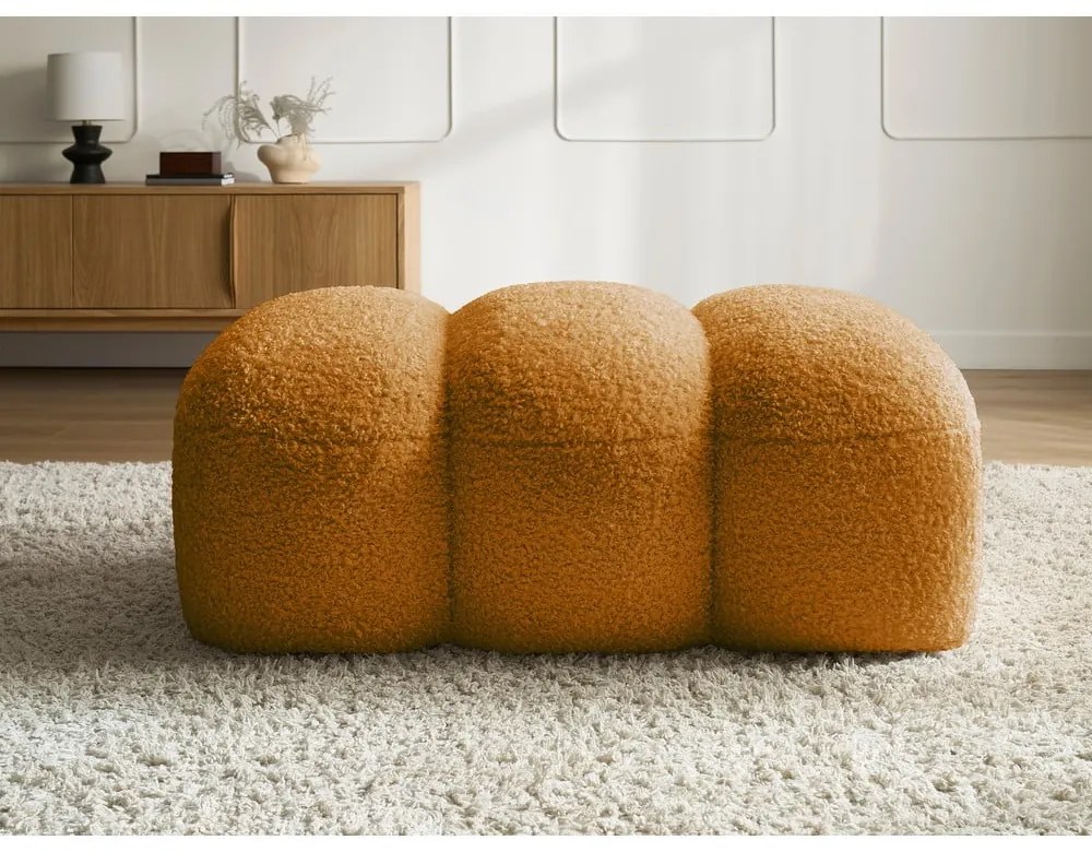 Mustársárga buklé lábtartó Hippolyte – Bobochic Paris