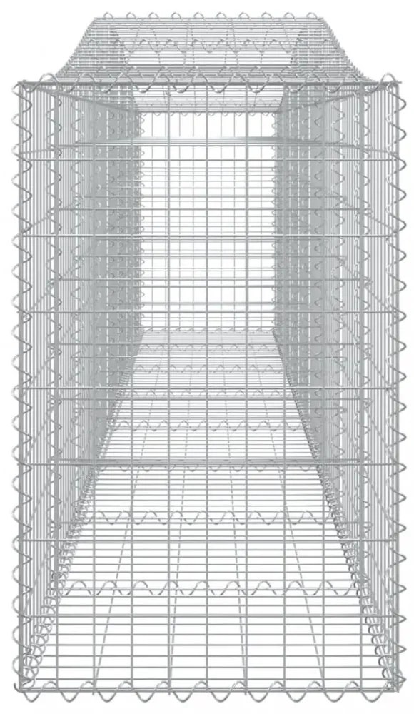 vidaXL 6 db íves horganyzott vas gabion kosár 400x50x80/100 cm