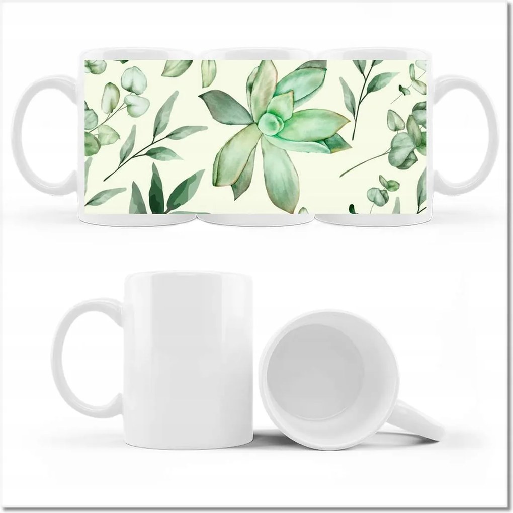 Succulent Gardens virág mintás bögre