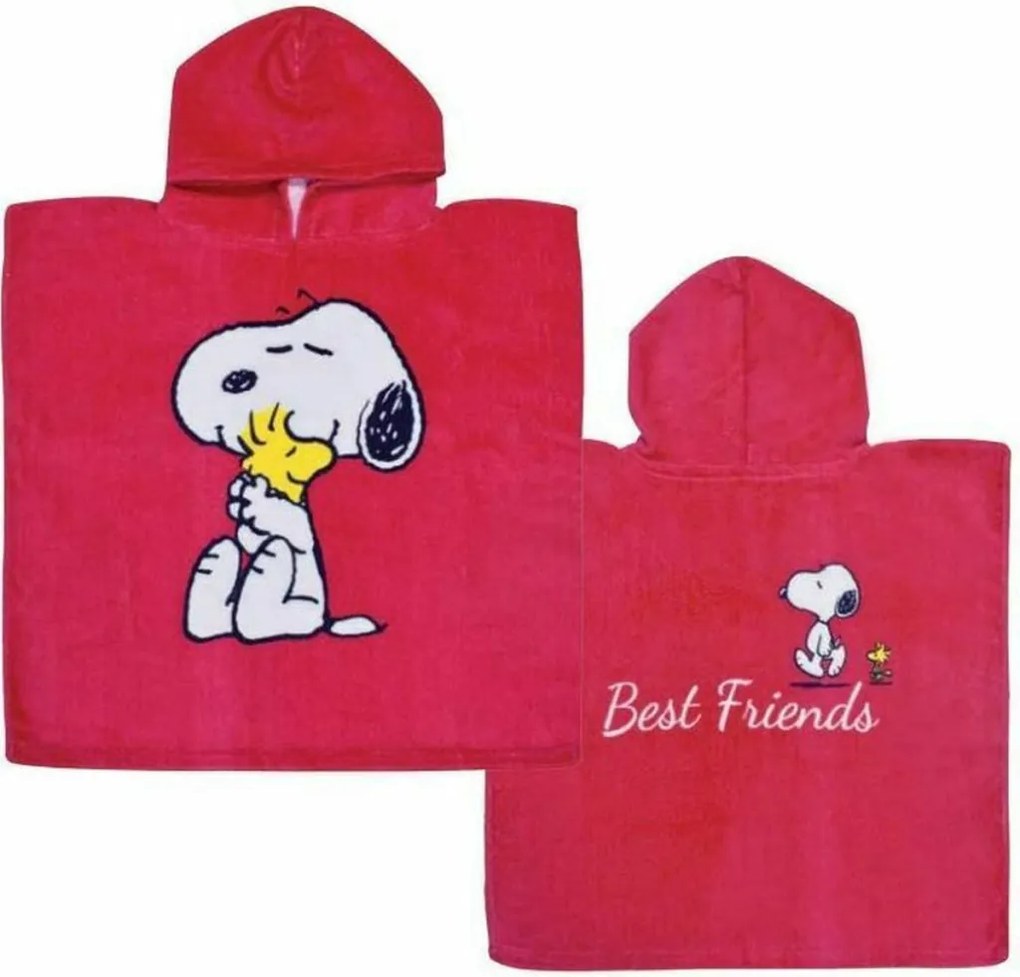Snoopy Best Friend strand törölköző poncsó 50x100 cm