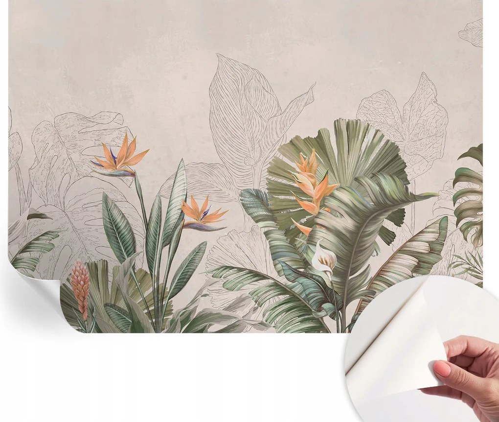 Öntapadós Dekoratív Fotótapéta Hálószobába Trópusi virágok 312x219