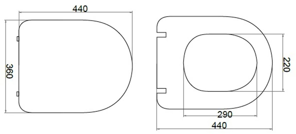 Sapho, AVVA Slim WC-ülőke lassú zárással, fehér / króm, 100787