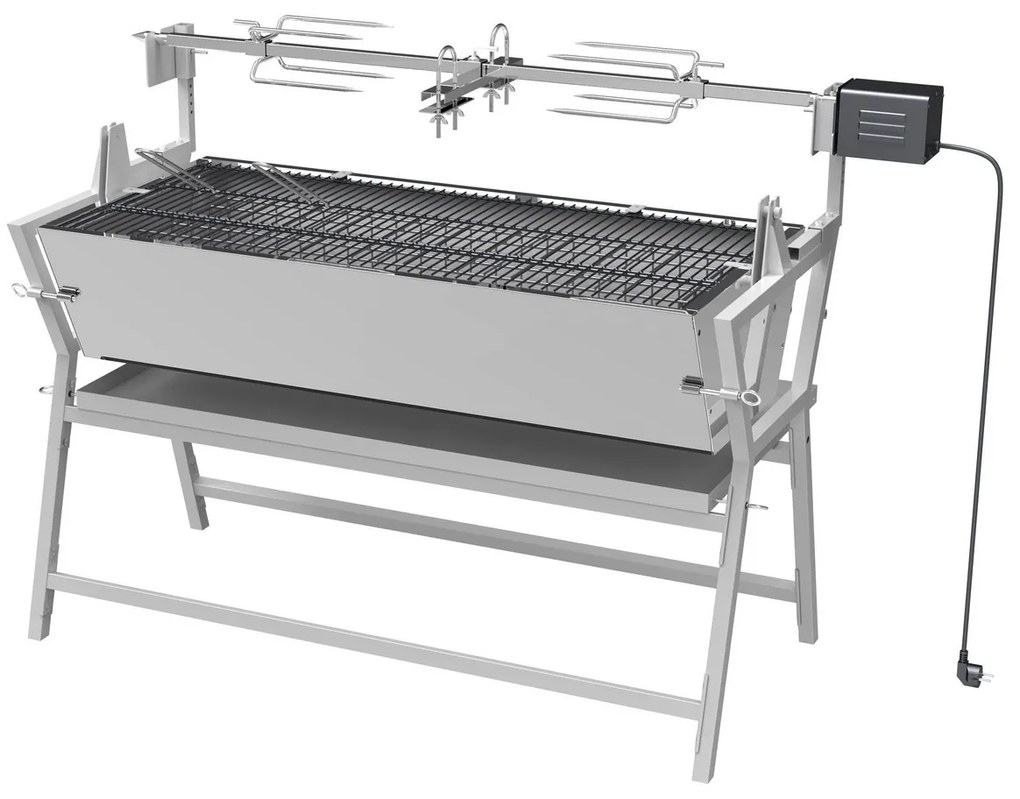 Cattara faszén grill elektromos rosttal Piglet, 138 x 96 x 62 cm