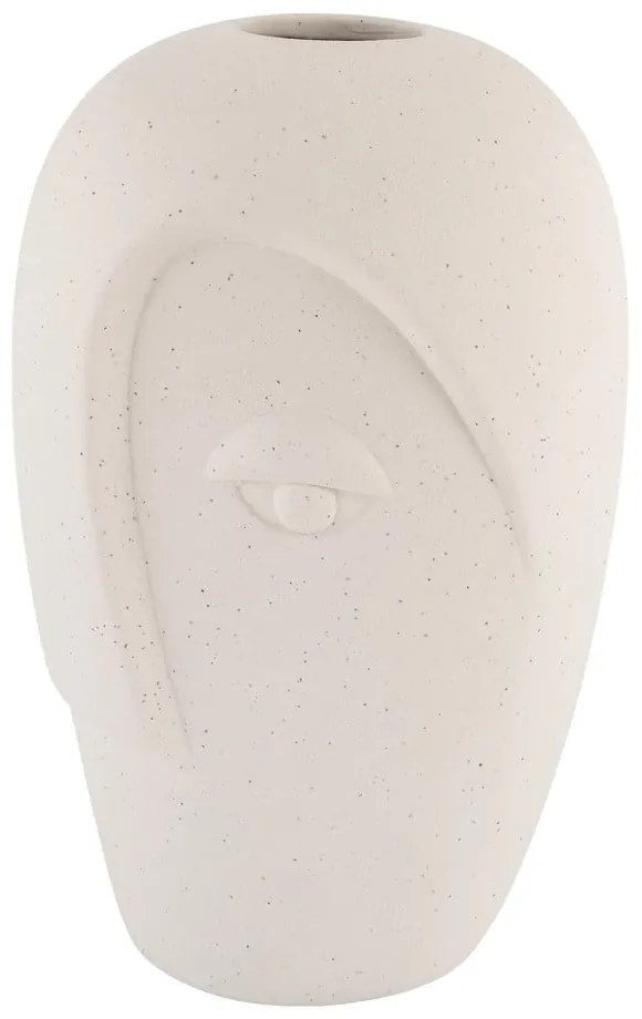 Krémszínű kerámia váza (magasság 19,5 cm) Face – House Nordic