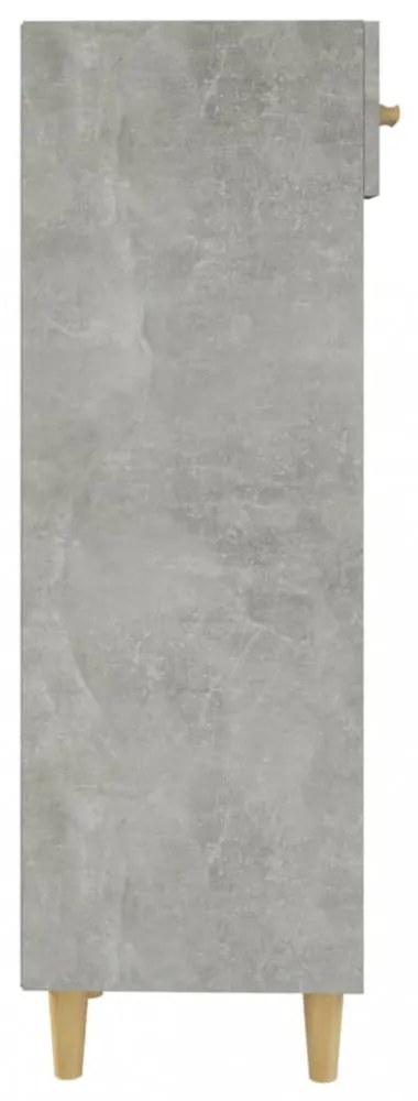 betonszürke szerelt fa cipősszekrény 30 x 35 x 105 cm