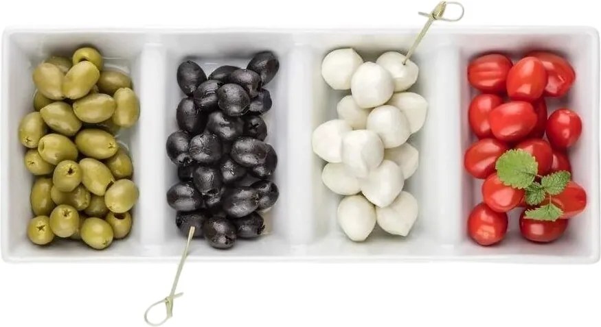 Banquet BIANCA porcelán tálaló tál, 33,7 x 13,7 x 3,6 cm