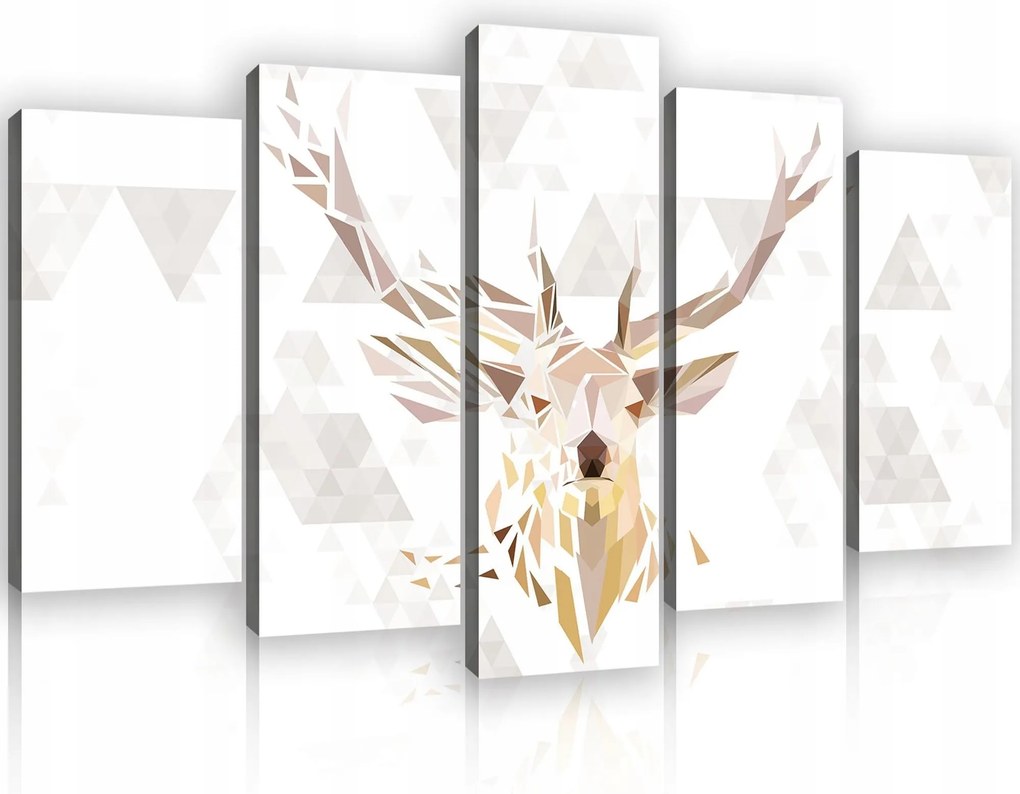 Vászonkép 100x60 Szarvas geometrikus poligonális absztrakt skandináv