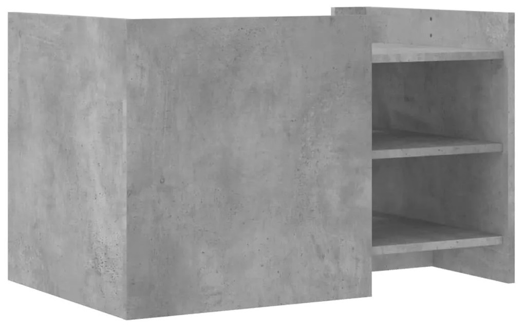 betonszürke szerelt fa dohányzóasztal 80 x 50 x 50 cm