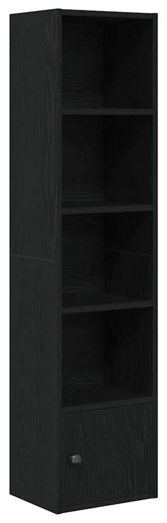 Könyvespolc fekete tölgy 31x24x127 cm Gépesített fa