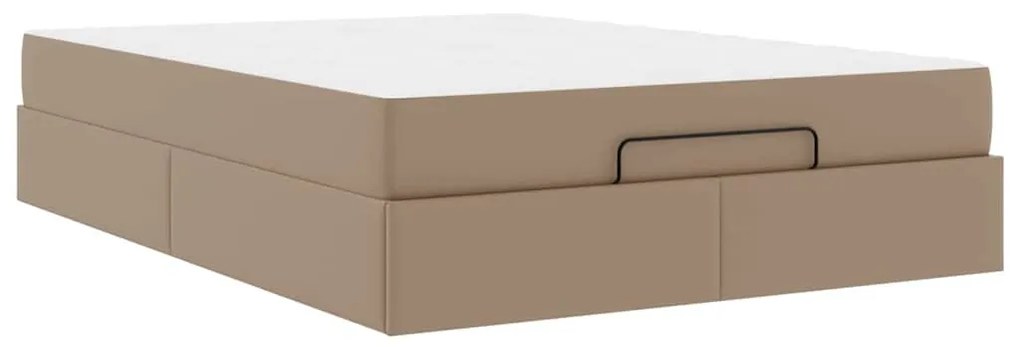 Ágykeret matracmal Cappuccino 140 x 200 cm Műbőr
