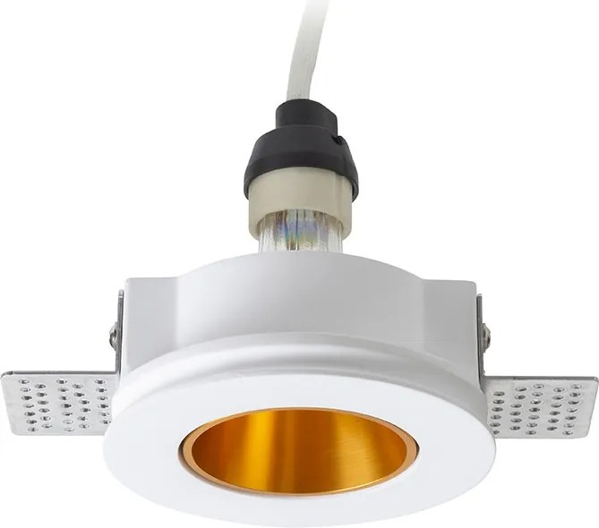 RENDL DAYTONA rögzített lámpa gipsz/szálcsiszolt sárgaréz 230V LED GU10 8W