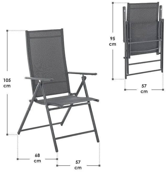 Juskys 2 darabos Calena fotel szett - antracit