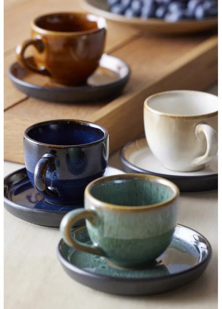 Borostyán színű kerámia eszpresszó csésze 70 ml Gastro Black/Amber – Bitz