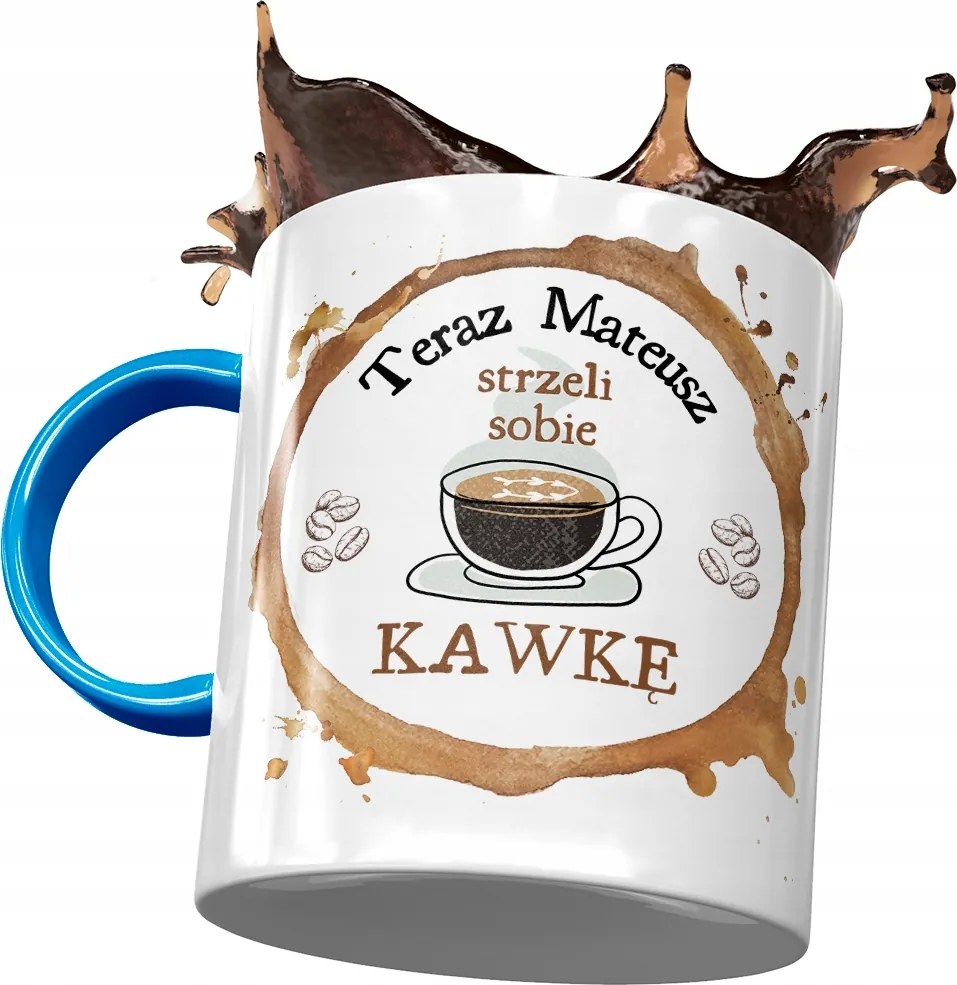 Kék Bögre Máté Férj Kollégának Ajándék Nyomtatott Fotóval