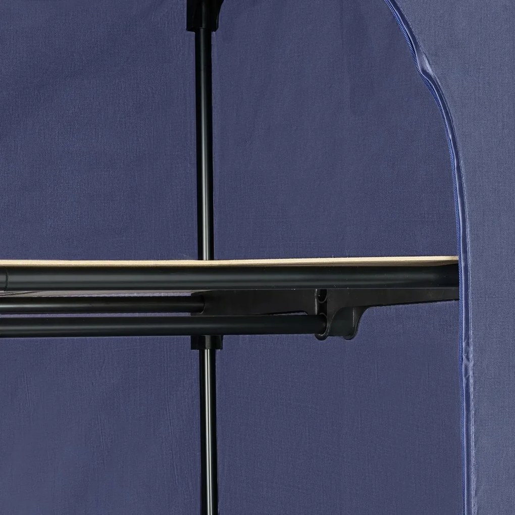 Wenko Összecsukható textil szekrény polccalBusiness, 160 x 50 x 75 cm