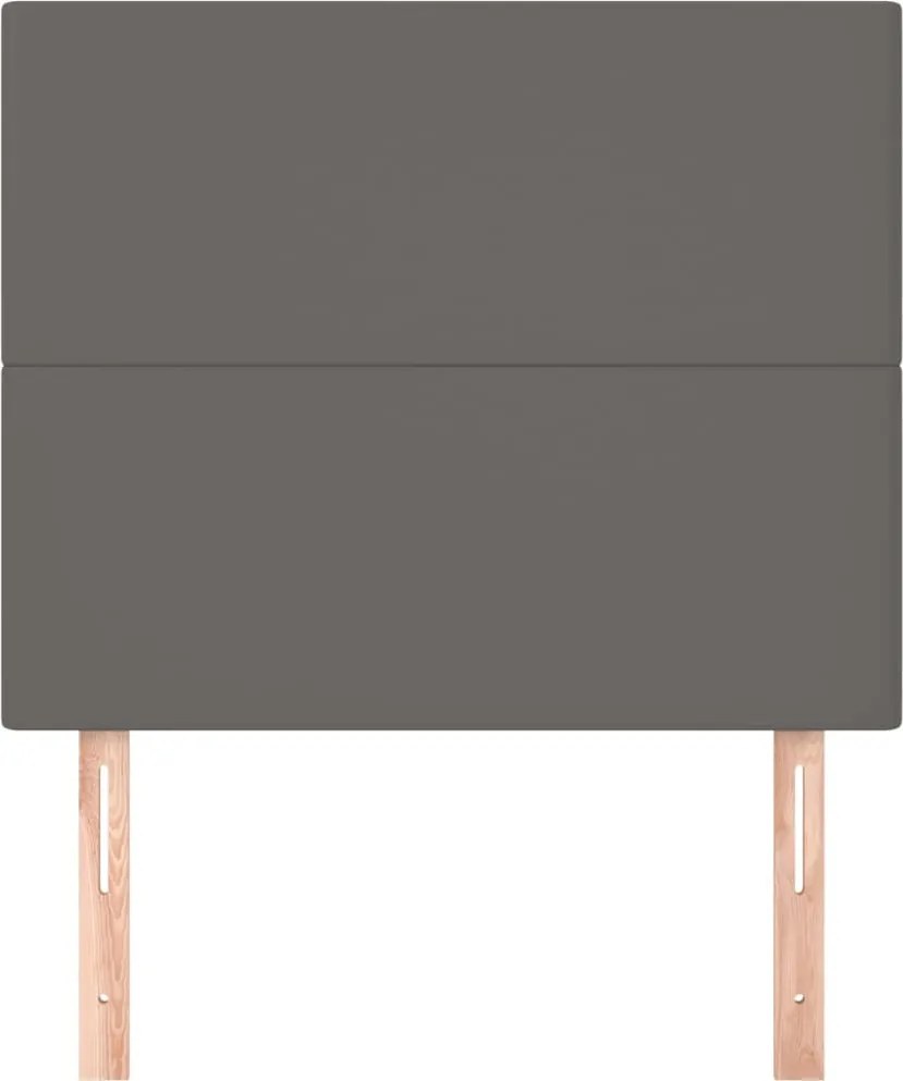 szürke műbőr fejtámla 90x5x118/128 cm