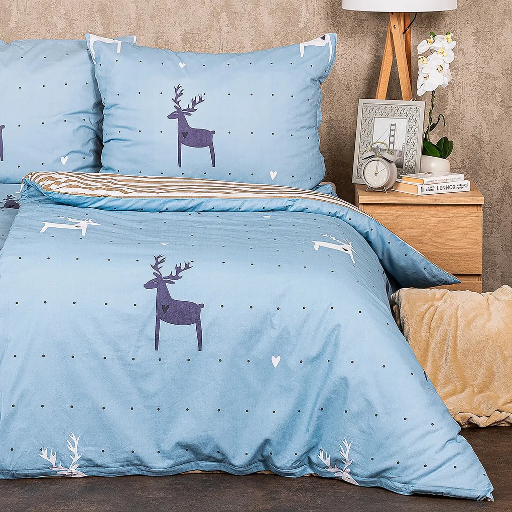 4Home Deer pamut ágyneműhuzat, 160 x 200 cm, 70 x 80 cm