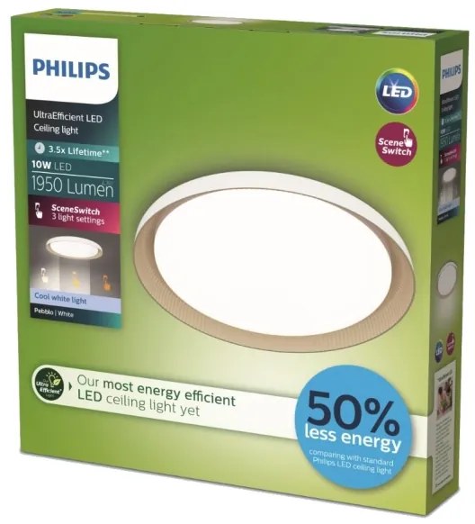Philips - LED Dimmelhető mennyezeti lámpa PEBBLO LED/10W/230V 4000K fehér