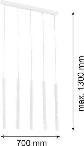 ARGON 2136 ETNA PLUS Hengeres Függesztett Lámpa Fehér Struktúra G9 IP20