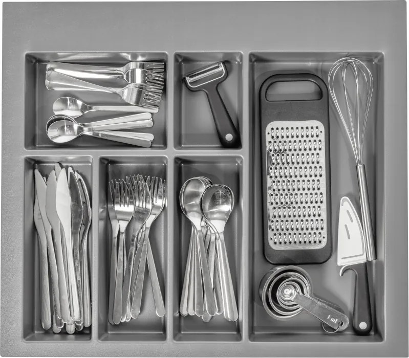 Konyhai Fiókbetét Rendszerező Gtv 600 Antracit Axisspace Tartós Hips