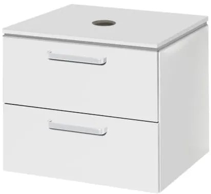 Fürdőszobaszekrény mosdó alá Naturel Vario Dekor 54x51x45 cm fehér lesk VARIODESK60ZBIBL