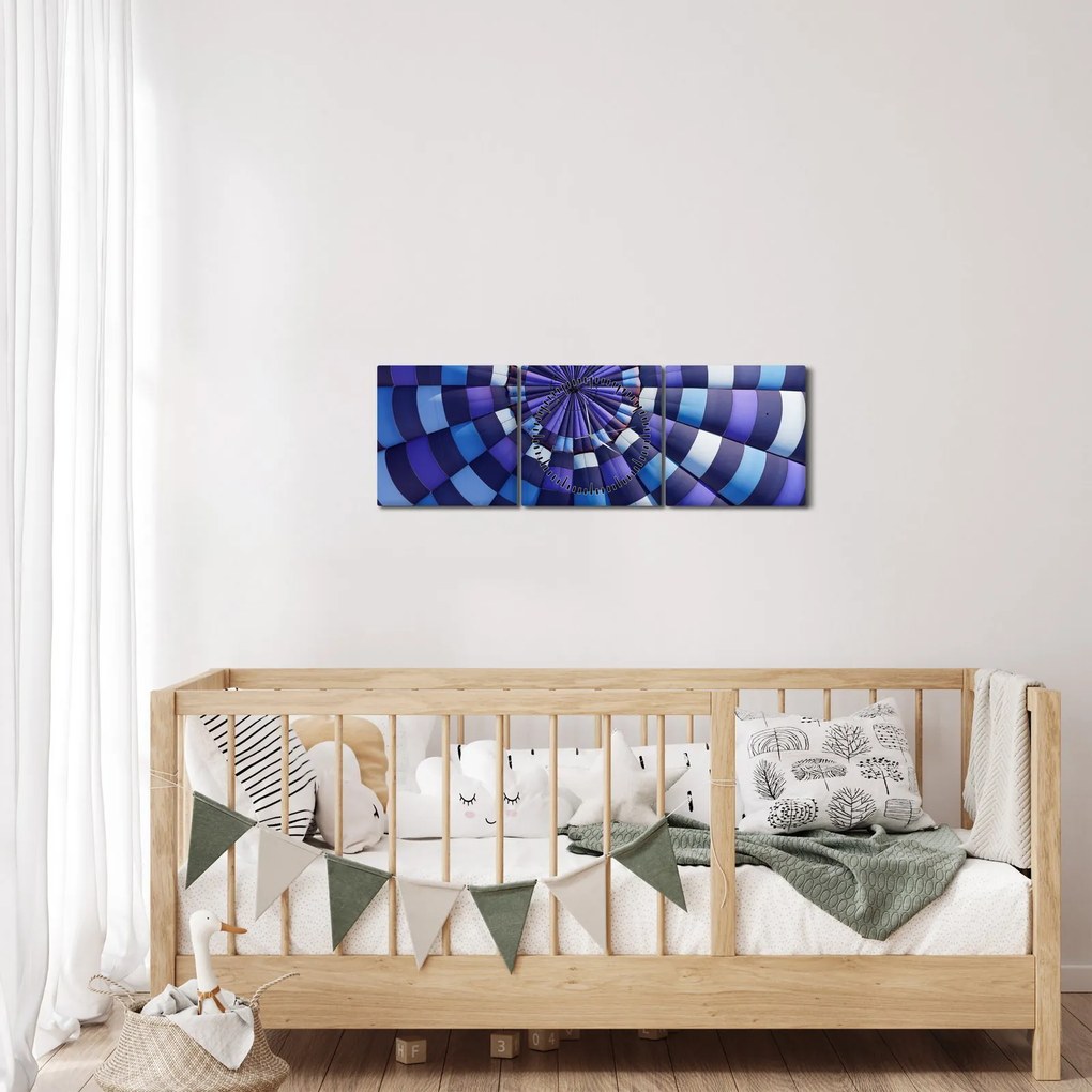 Egy kép a repülő léggömb szerkezetéről (órával) (90x30 cm)