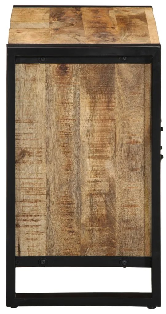 Fürdőszobai Szekrény 55x35x60 cm Tömör Fa Durva Mangó