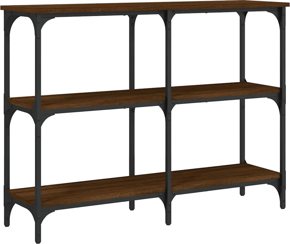 vidaXL barna tölgyszínű szerelt fa tálalóasztal 100x29x75 cm
