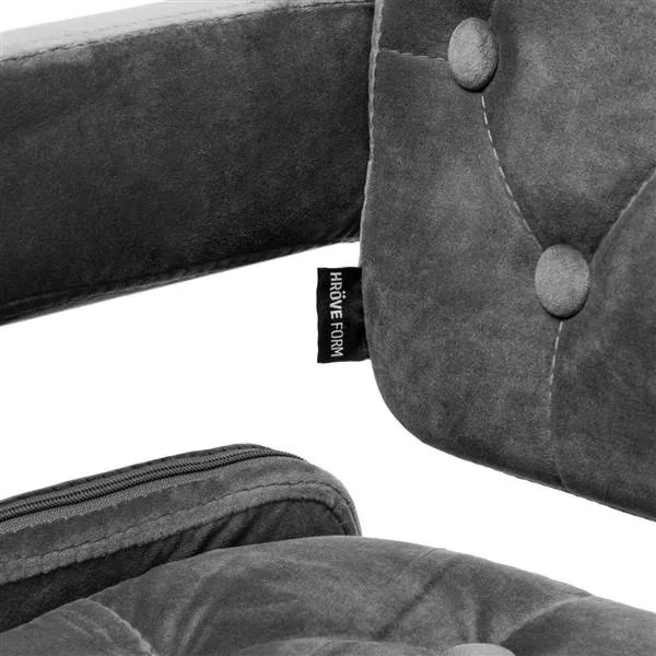 HR8403W Grafit modern velúr szék