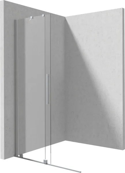 Prizma csúsztatható walk-in zuhanyfal_80x195, szálcsiszolt acél