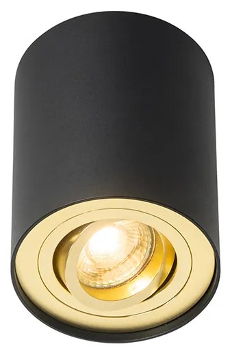 Mennyezeti spotlámpa fekete arannyal forgatható és dönthető - Rondoo up