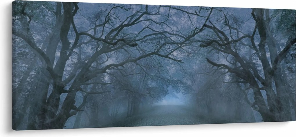 Egy erdő képe a ködben (120x50 cm)