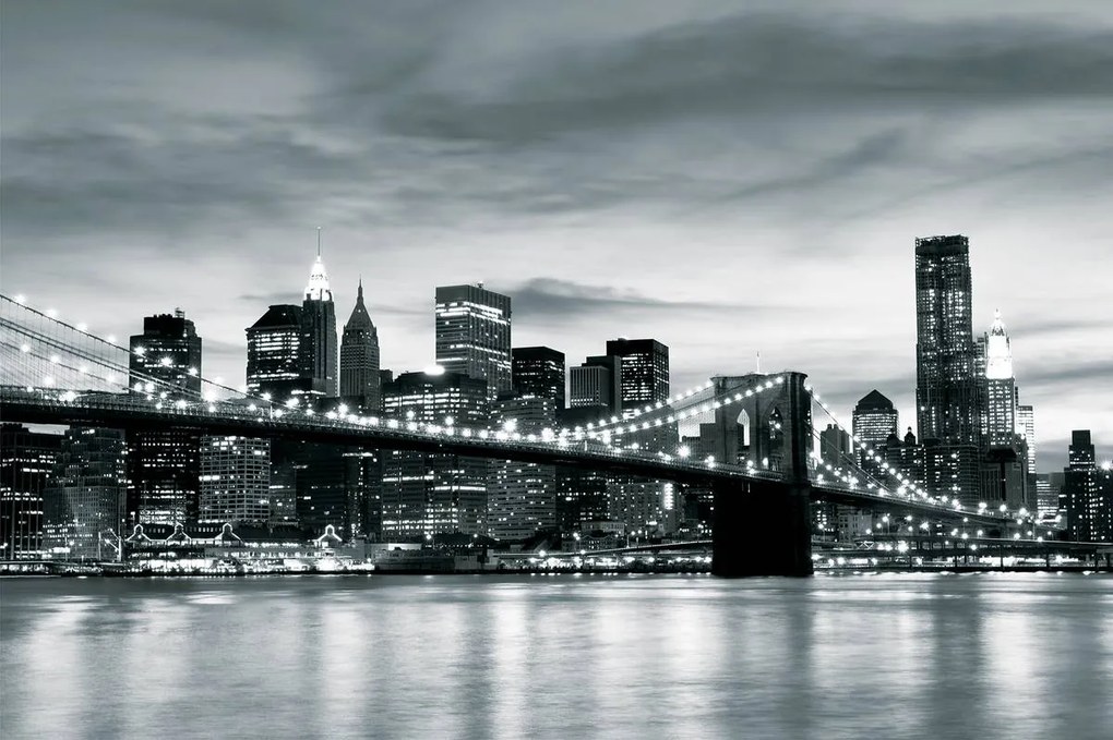 Fotótapéta - New York és a Brooklyn Bridge (152,5x104 cm)