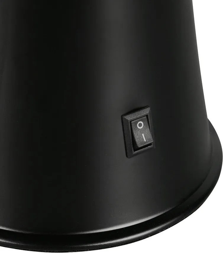 Fekete LED lávalámpa (magasság 39,5 cm) Etna – Reality