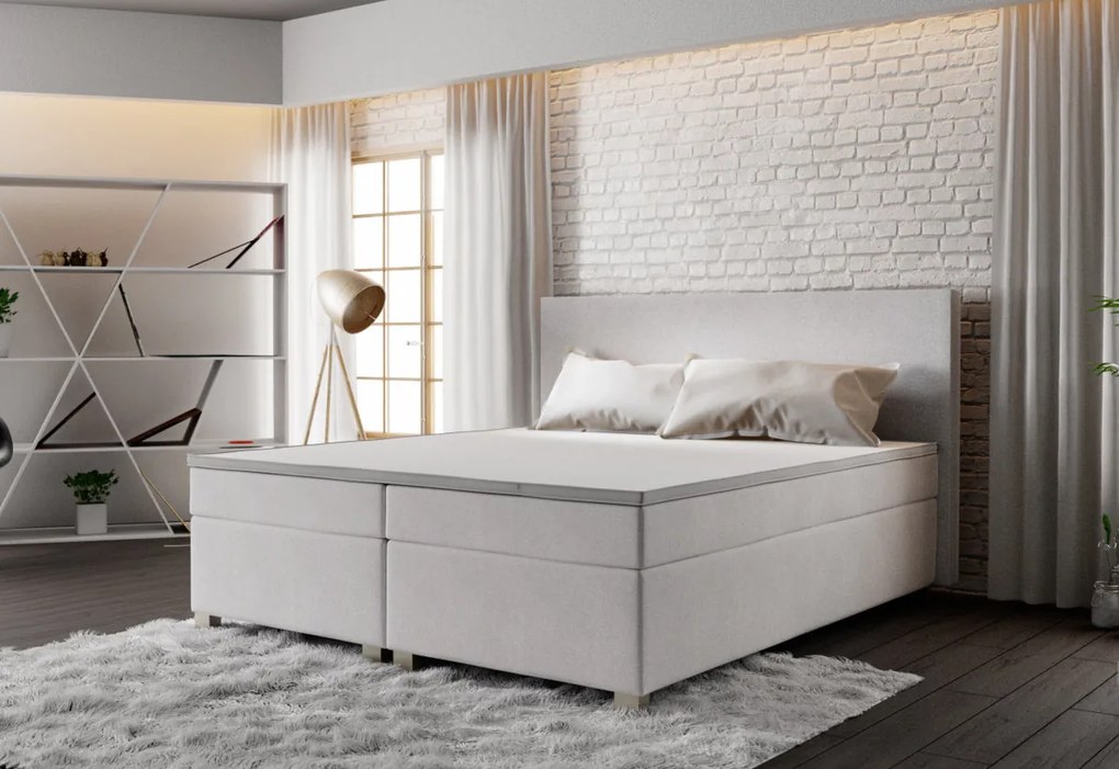 ISLAND Boxspring kárpitozott ágy - cosmic100 / 140x200 / felső matraccal