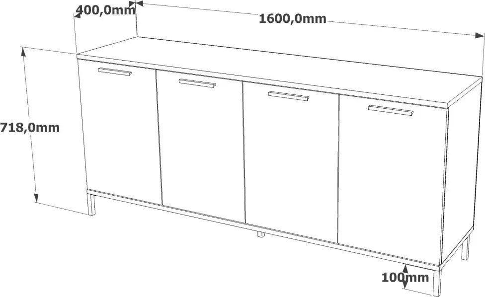 Komód, 160 cm – Rl4-Aa