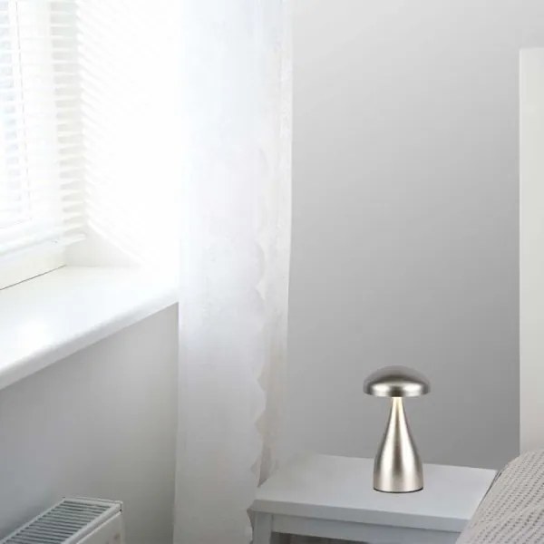 LED Dimmelhető Asztali lámpa tölthető LED/1W/5V 3000-6000K 1800 mAh ezüst