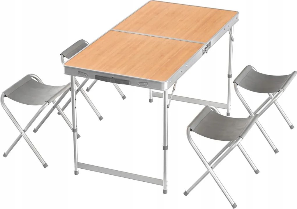 Asztal Székek Kerti Turista Kemping Szett Asztal Szett 4 személyes