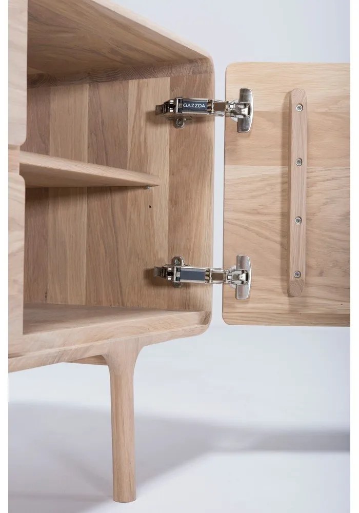 Fawan Natural TV-állvány tömör tölgyfából - Gazzda