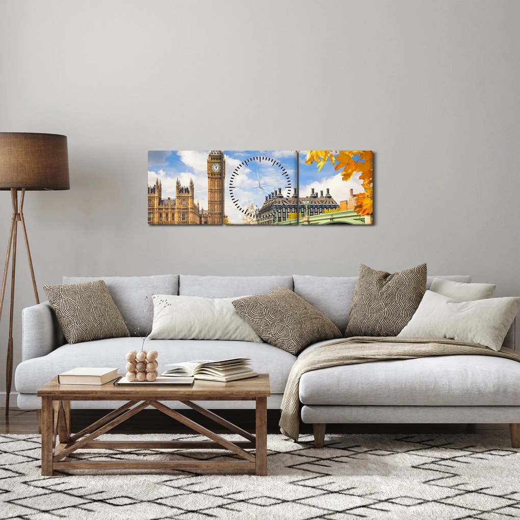 Kép - Big Ben, London (órával) (90x30 cm)