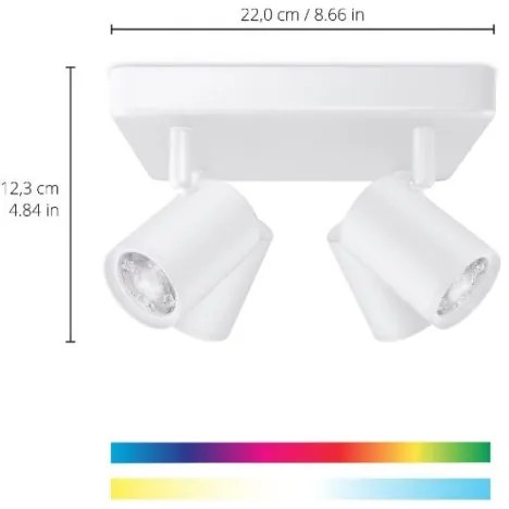 WiZ - LED RGBW dimmelhető spotlámpa IMAGEO 4xGU10/4,9W/230V fehér Wi-Fi