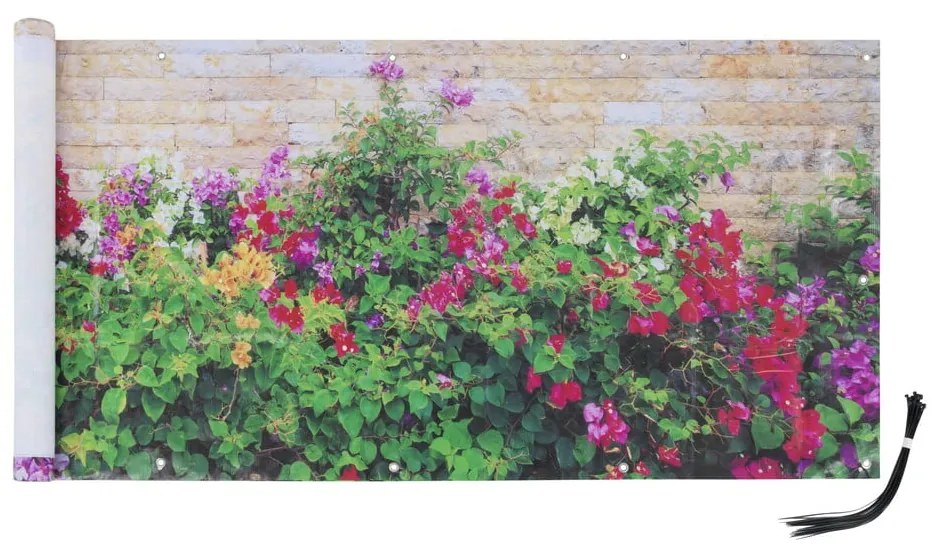 Műanyag erkély belátásgátló 500x85 cm Flowers – Maximex