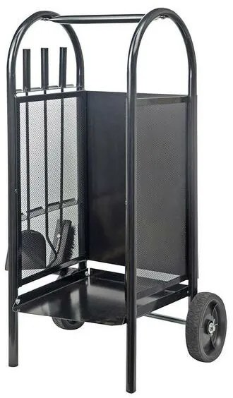 Kandalló kosár/szerszámos kocsi 82,5 cm, acél 3részes szett