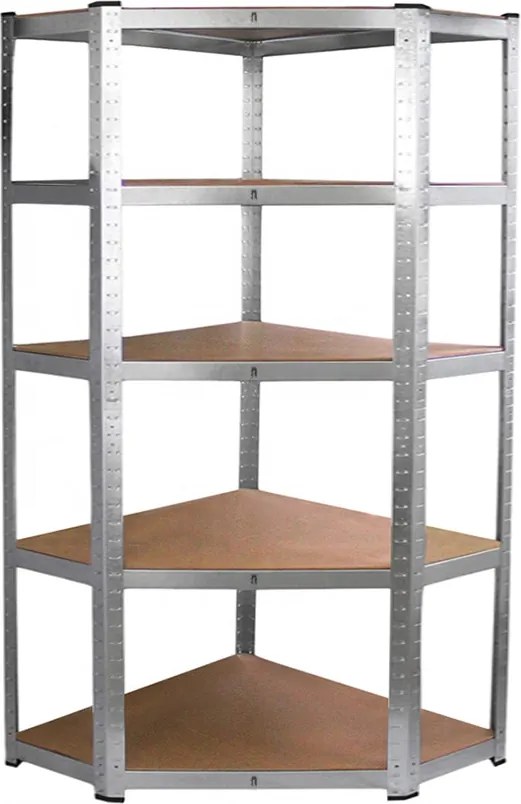 Nagy teherbírású sarokpolc 180x70x40-40 cm 175 kg króm