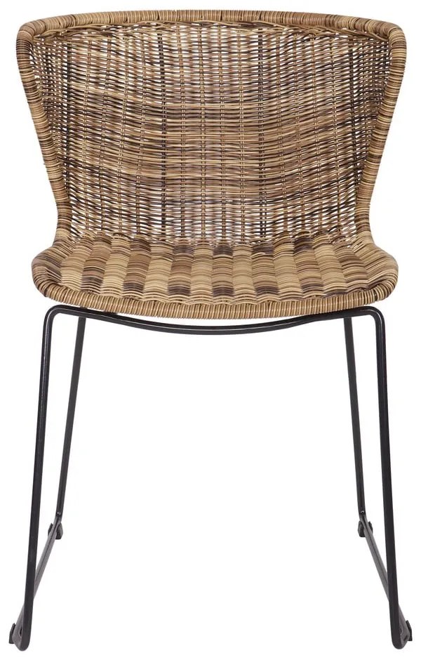 Natúr színű műrattan kerti szék szett 2 db-os Wings – WOOOD