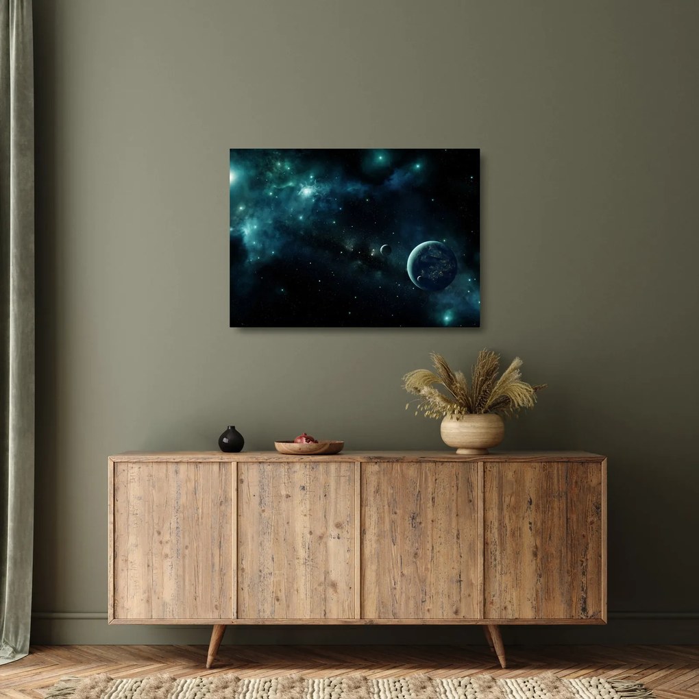 Kép - Élet az űrben (üvegen) (70x50 cm)
