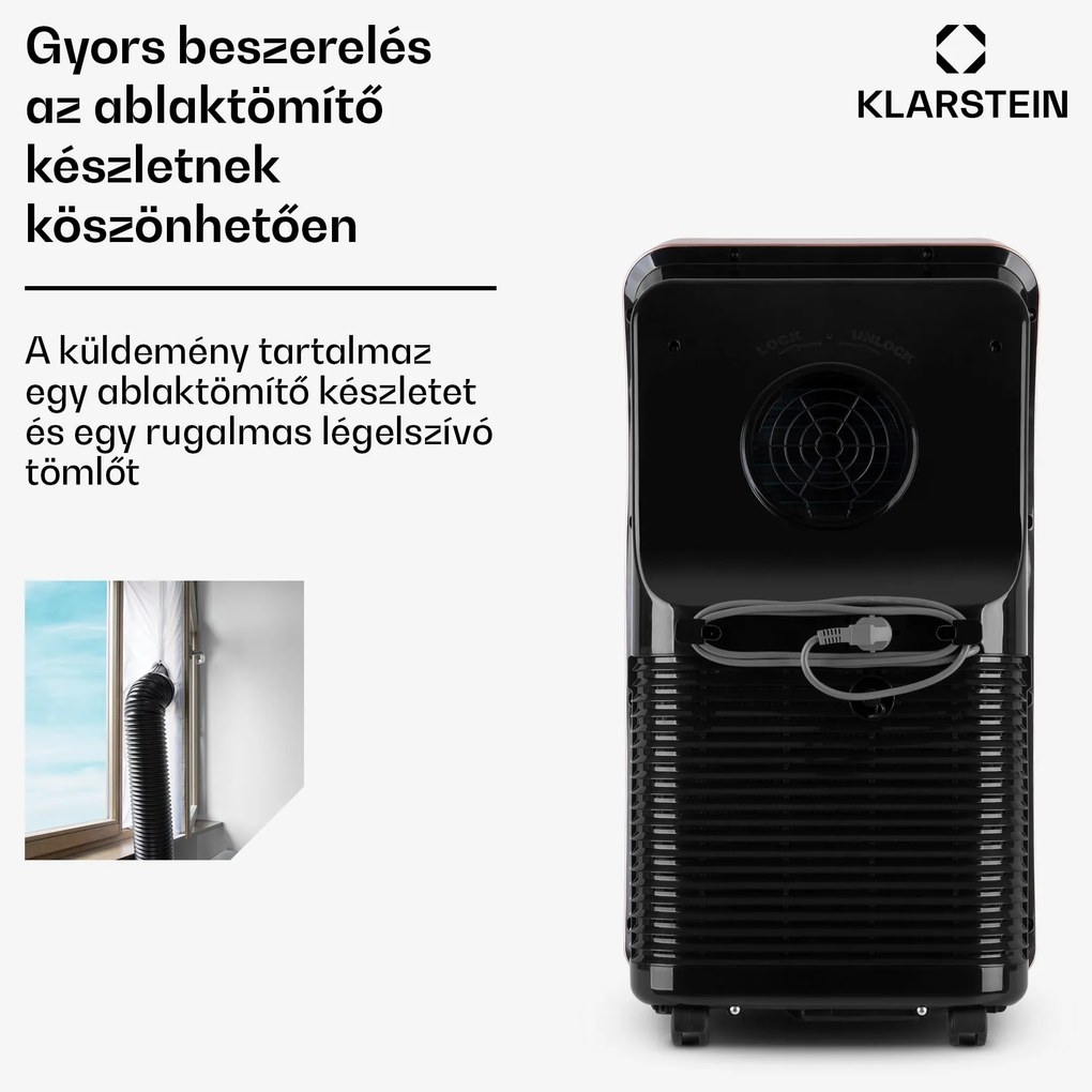 Metrobreeze New York Smart 12k, mobil klíma, 12000 BTU/3,5 kW, A energiahatékonysági osztály, távirányító, rózsaszín-arany